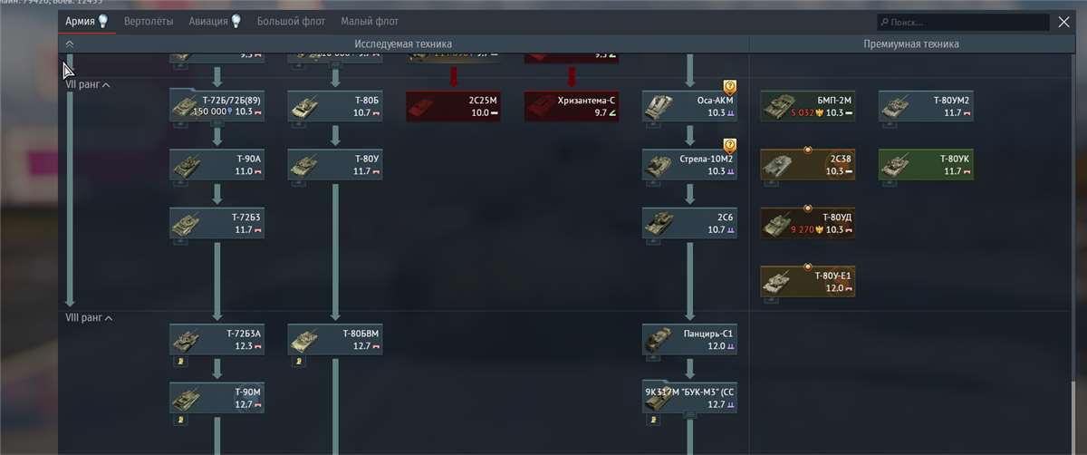 продажа аккаунта к игре War Thunder